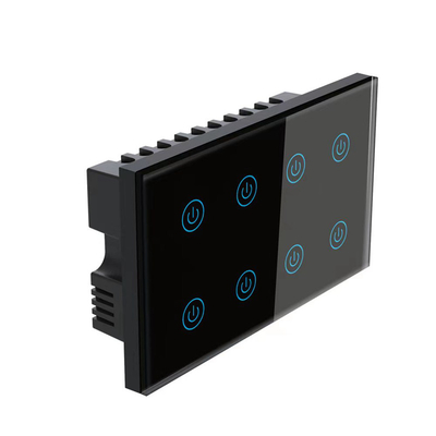 250V Smart Light Switch Wall Remote Control 8 Gang Touch Panel Switch UK EU Gold White Black
