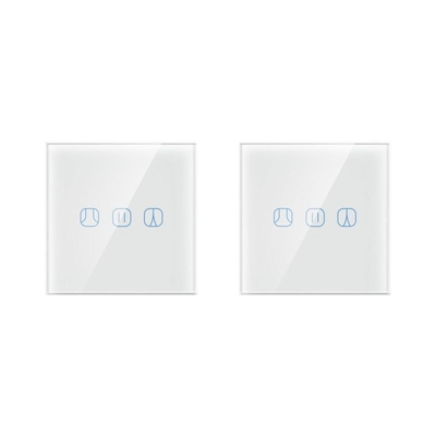 2 Gang WiFi RF Smart Switch 50Hz Remote Control Touch Curtain roller shutter Blinds Switch