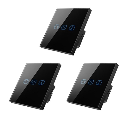 Tempered Glass 4mm Wifi Smart Curtain Switch 2.4GHz Roller Shutter Smart Switch