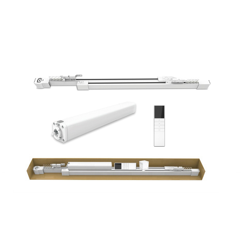 Motorized Adjustable Telescopic Curtain Rod Track Remote Tuya Wifi App Control