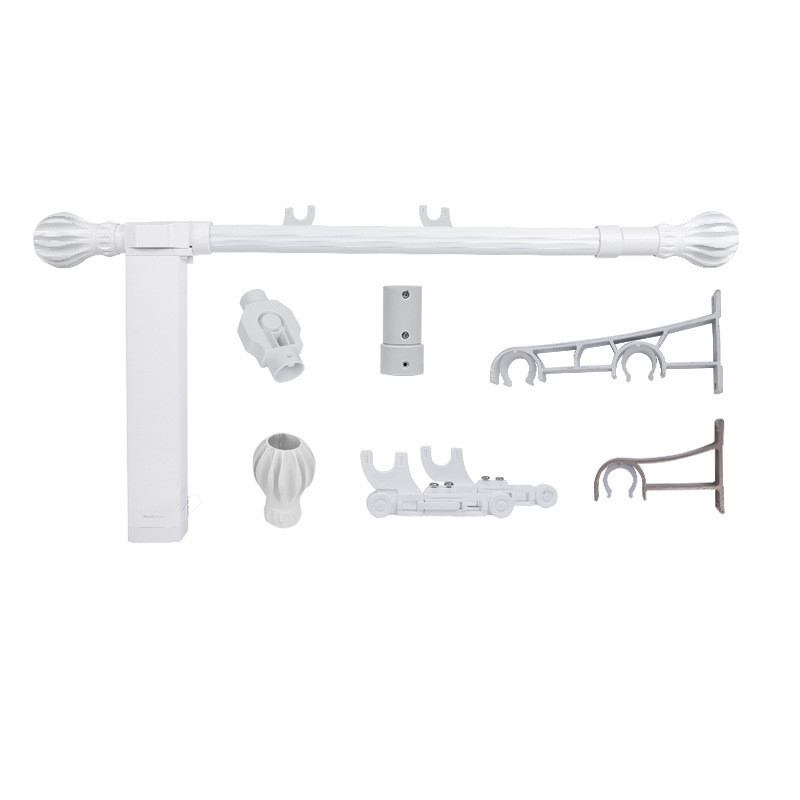 Smart System Electric Curtain Track With Automated Roman Rail Single Bracket