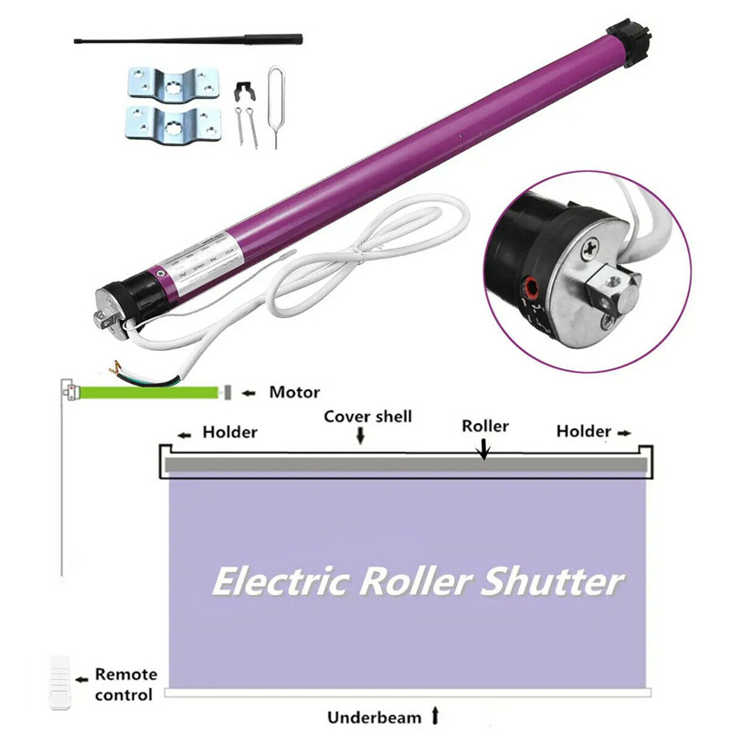Anti Static Motorized Blinds Tubular Motor Home Automation Roller Curtain Window With Tuya WIFI