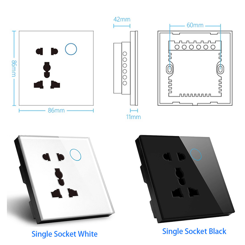 EU Smart Plug Socket With Google Home Metering Overload Protection