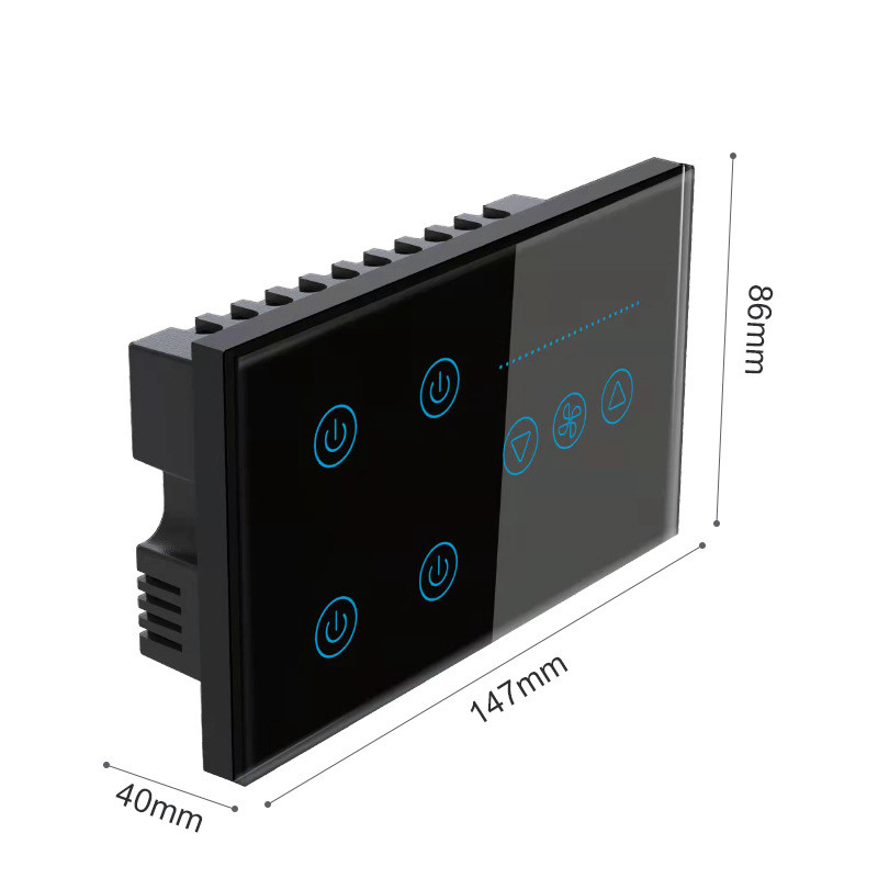 Fire Retardant Tuya Wifi Switch Controller Smart Light Dimmer Electric Touch Light Panel