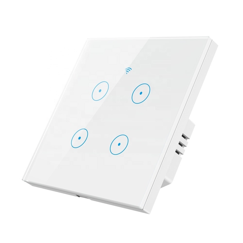 2.4GHz Touch Smart Light Switch CE 4 Gang Smart Switch 433MHz