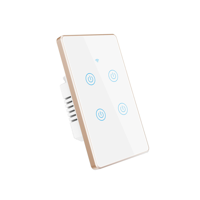 600W Neutral WiFi RF Smart Switch 2.4G Smart Wall Touch On Off 2 Gang