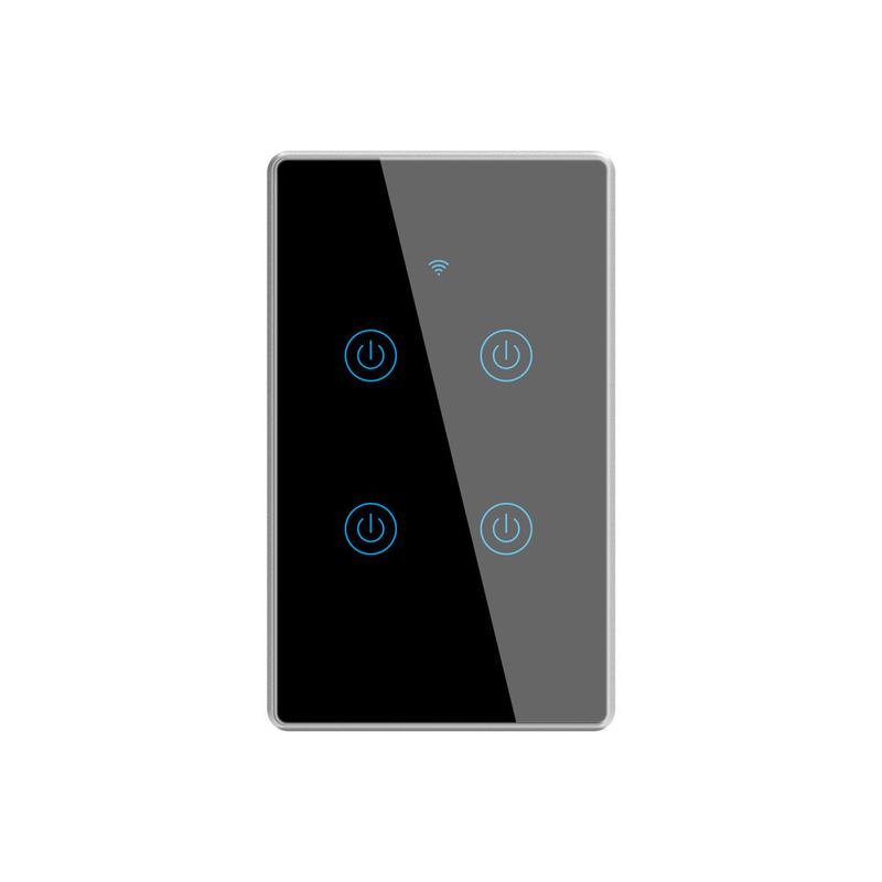 600W Neutral WiFi RF Smart Switch 2.4G Smart Wall Touch On Off 2 Gang