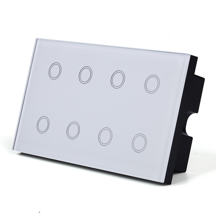 8 Gang Wifi Smart Wall Touch Switch 10A Alexa On Off Light Switch Waterproof