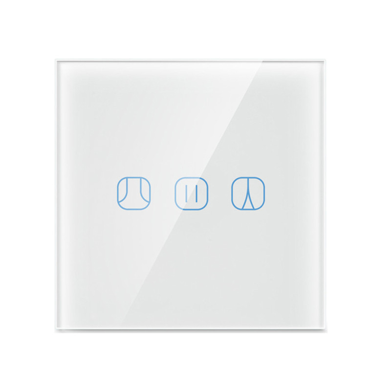 2 Gang WiFi RF Smart Switch 50Hz Remote Control Touch Curtain roller shutter Blinds Switch