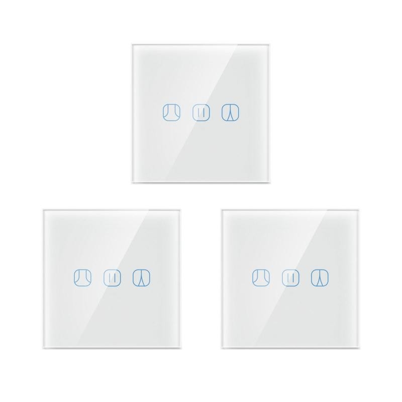 Tempered Glass 4mm Wifi Smart Curtain Switch 2.4GHz Roller Shutter Smart Switch