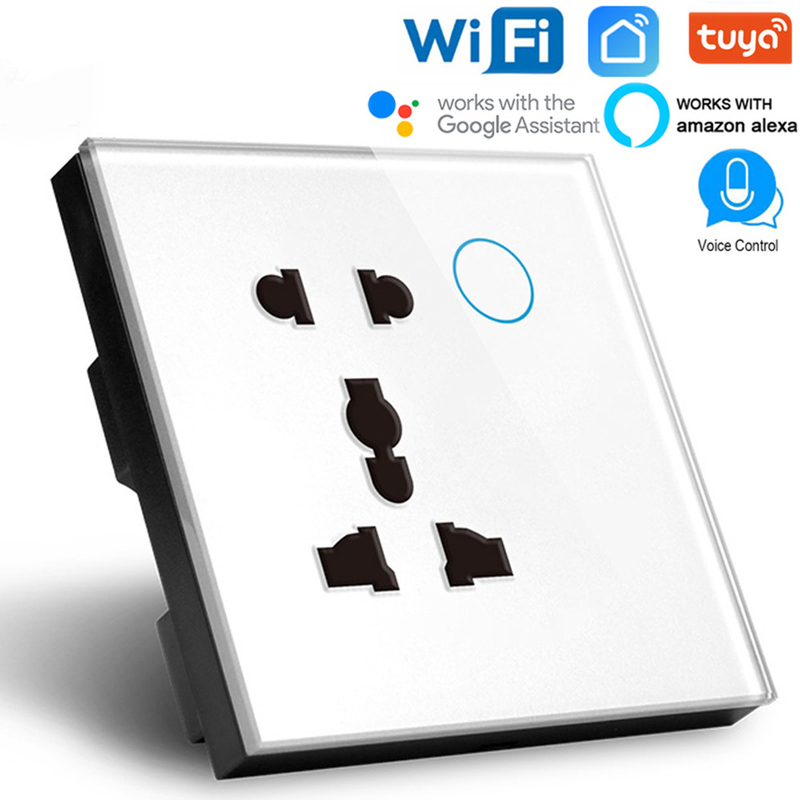 625W Smart Plug Socket AC 110-240V Glass Electrical Outlet Tuya