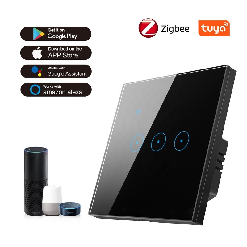 App Control Lifesmart Touch Electrical Zigbee Smart Switch 2 Gang Curtain Switches For Smart Home System