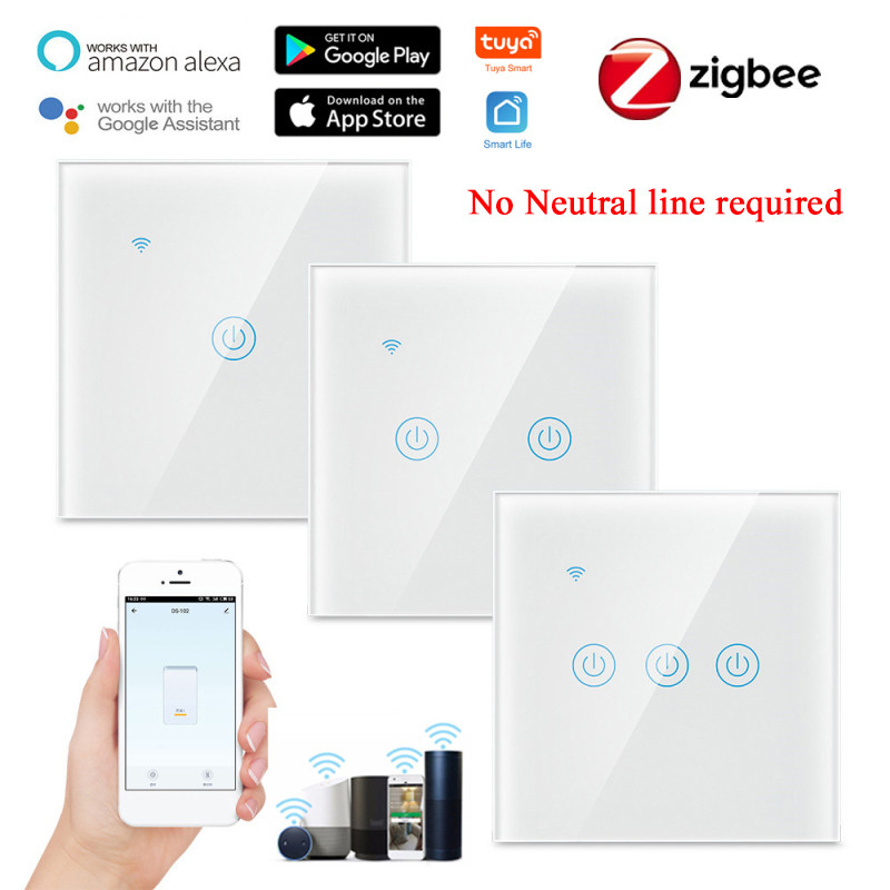 10A Max 1 Gang 2 Way Smart Switch No Neutral 50Hz