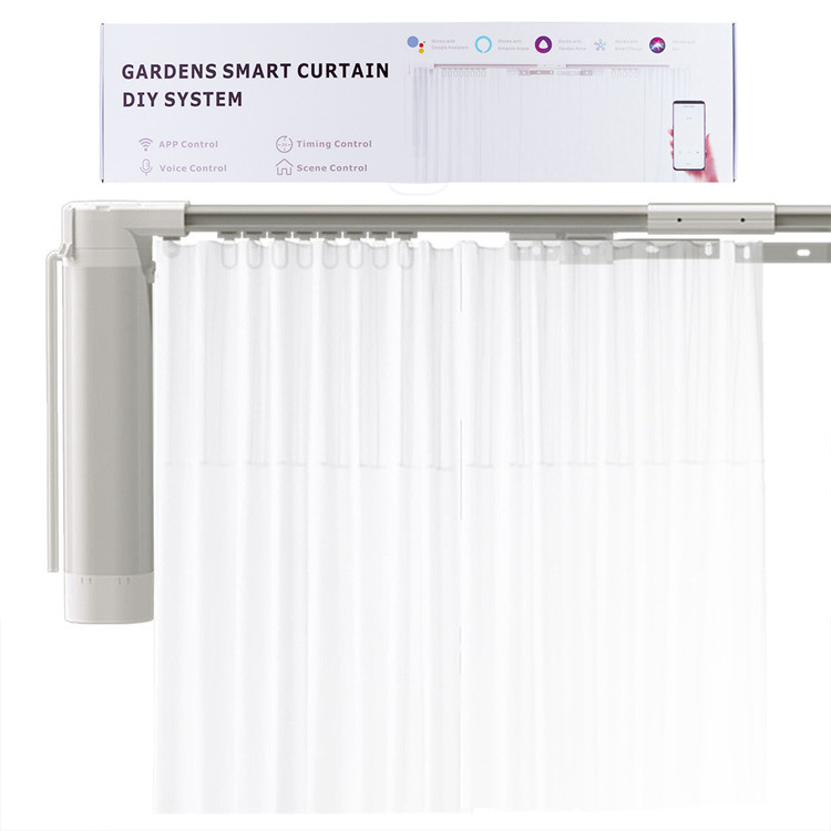 2.2m Diy Electric Curtain Track 433.92MHz Tuya Motorized Curtain Track System