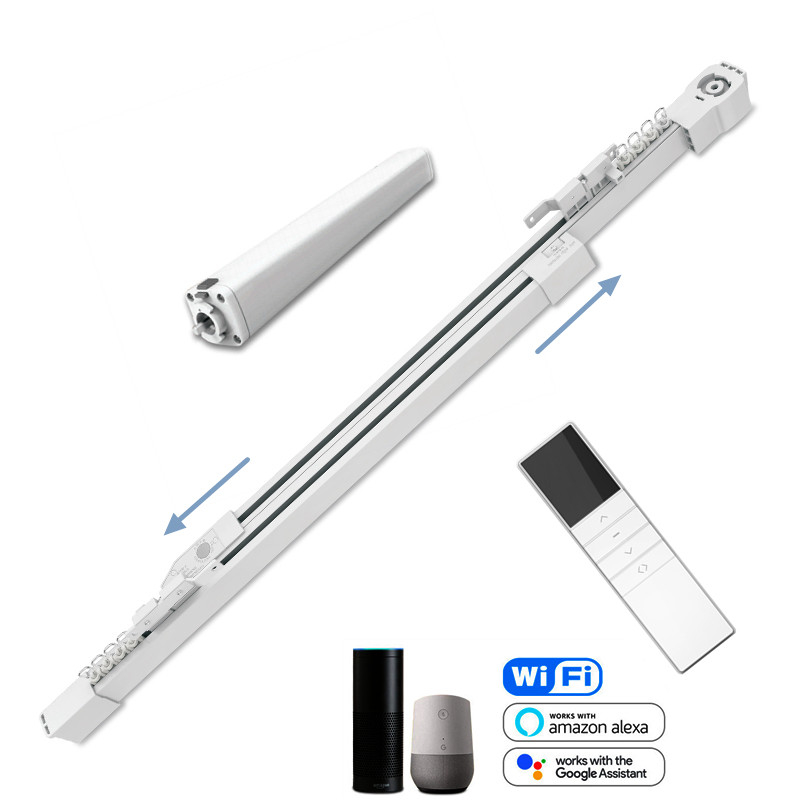Wifi 1.7m Extendable Curtain Track 33dB Heavy Duty Aluminium Curtain Track