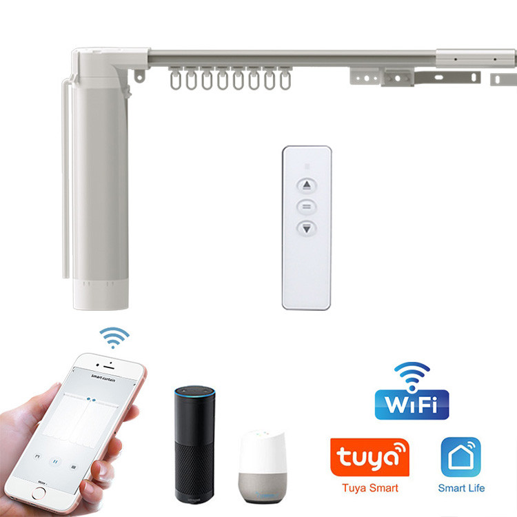 2.4G Automated Curtain Track System 35W Motorized Curtain Rod Alexa