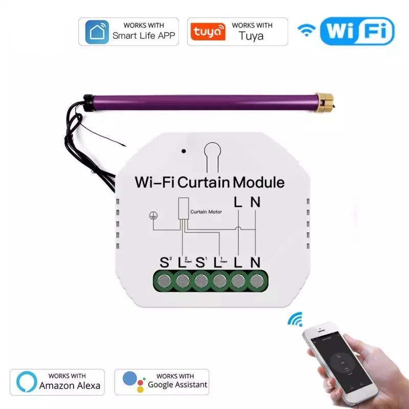 35mm Automatic Blind Motor 16mm Roller Blind Opener Alexa Voice Control