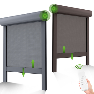 Smart Waterproof Electric Outdoor Roller Blind With Zipper Track