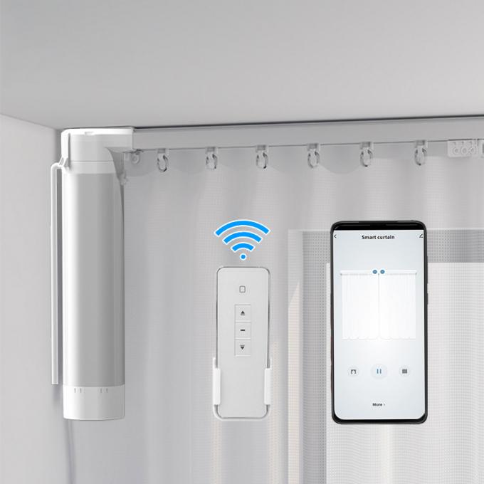 2.4G Automated Curtain Track System 35W Motorized Curtain Rod Alexa