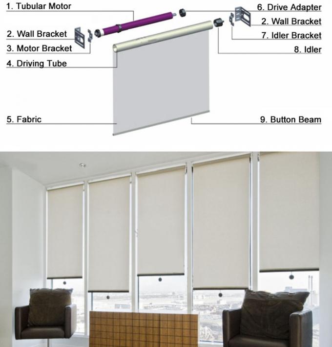45mm Automatic Roller Blind Opener CE Electric Blinds Motor