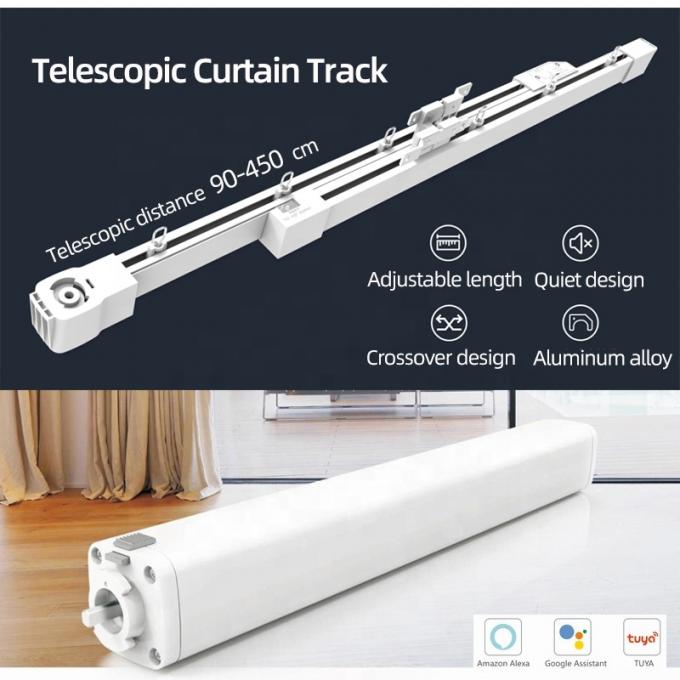 Anodized Extendable Curtain Track 0.92m Electric Curtain Track System